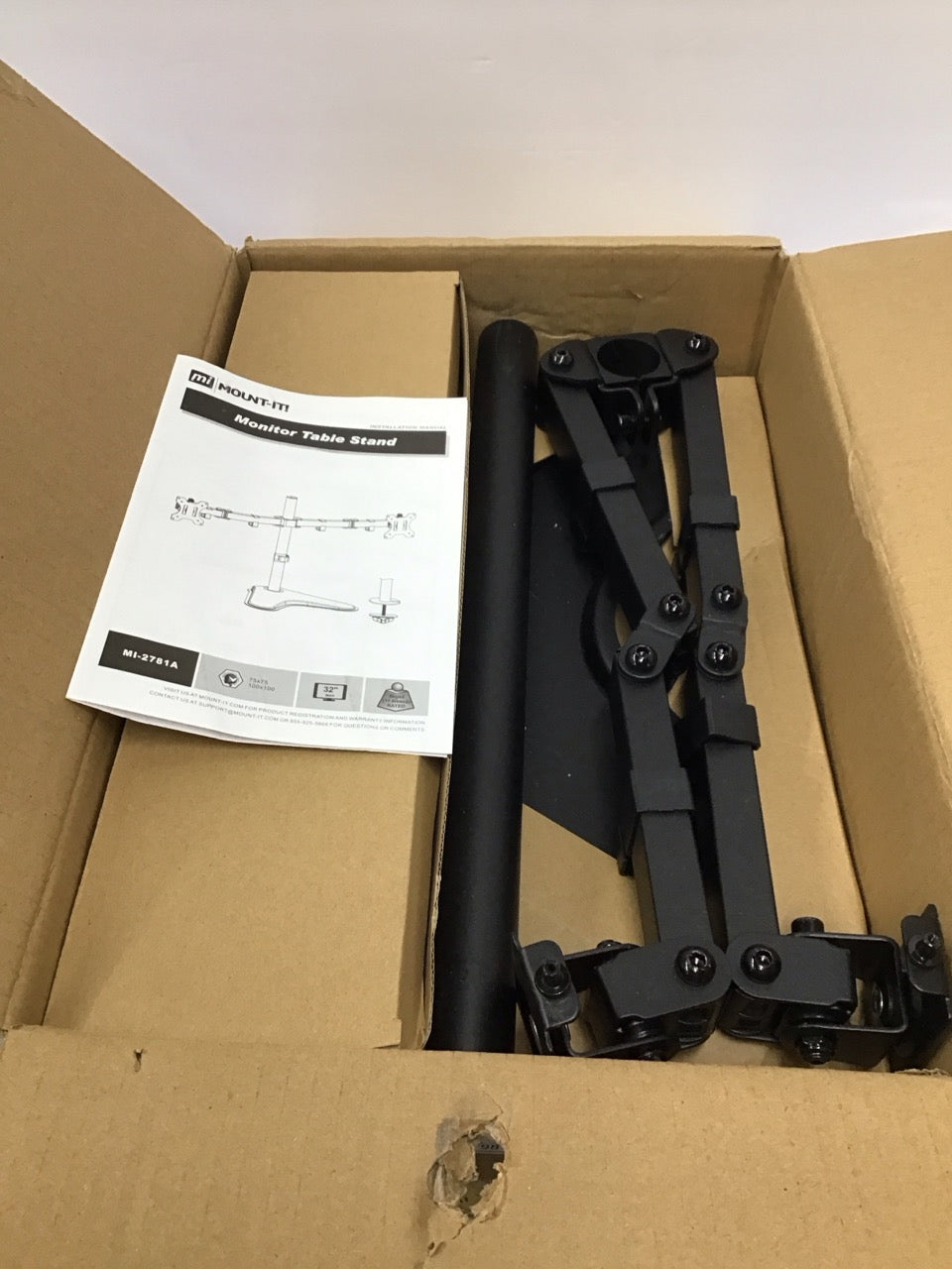 Mount It! Dual Monitor Stand for Monitors up to 32" Desktop Table MI-2781A