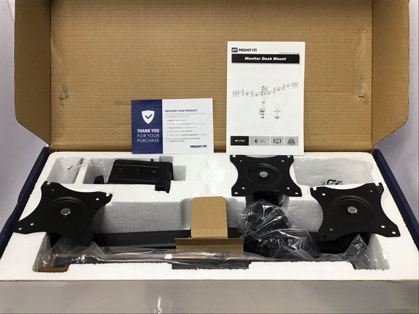 Mount It! Triple-Monitor Desk Mount for monitors up to 27" MI-1753