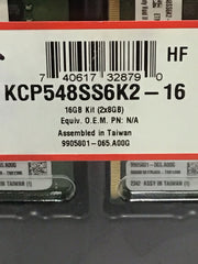 Kingston 16GB DDR5 4800MT/s SODIMM Kit PC4 38400 Memory KCP548SS6K2-16