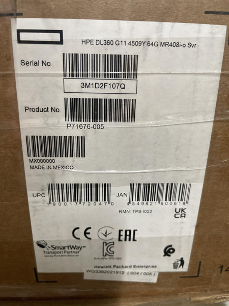 HPE DL360 Gen11 4509Y 64GB Server 1U 2x480GB SSD 2x1000W 8SFF P71676-005