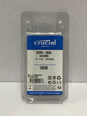 Crucial 16GB DDR5 5600 PC5-44800 SODIMM Notebook Memory CT16G56C46S5