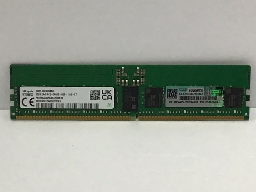 HPE DDR5 EC8 RDIMM 32GB 2Rx8 PC5-5600B-RE0-1010-XT Server Memory P64706-B21
