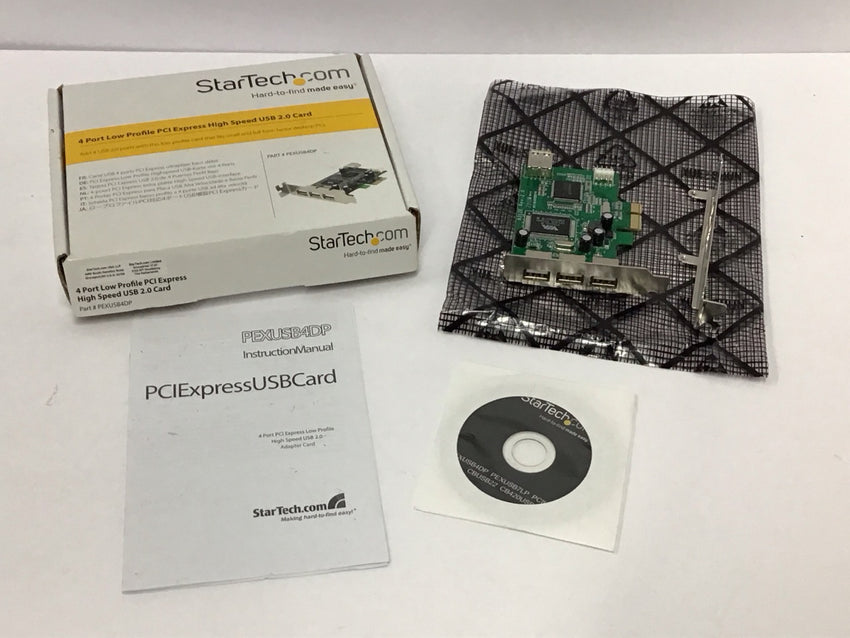 Star Tech 4 Port Low Profile PCI Express High Speed USB 2.0 Card PEXUSB4DP