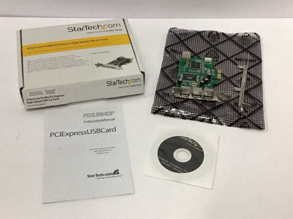 Star Tech 4 Port Low Profile PCI Express High Speed USB 2.0 Card PEXUSB4DP