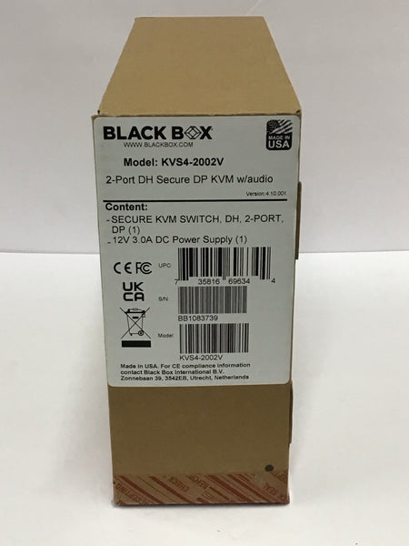 Black Box 2 Port KVM Display Port KVS4-2002V