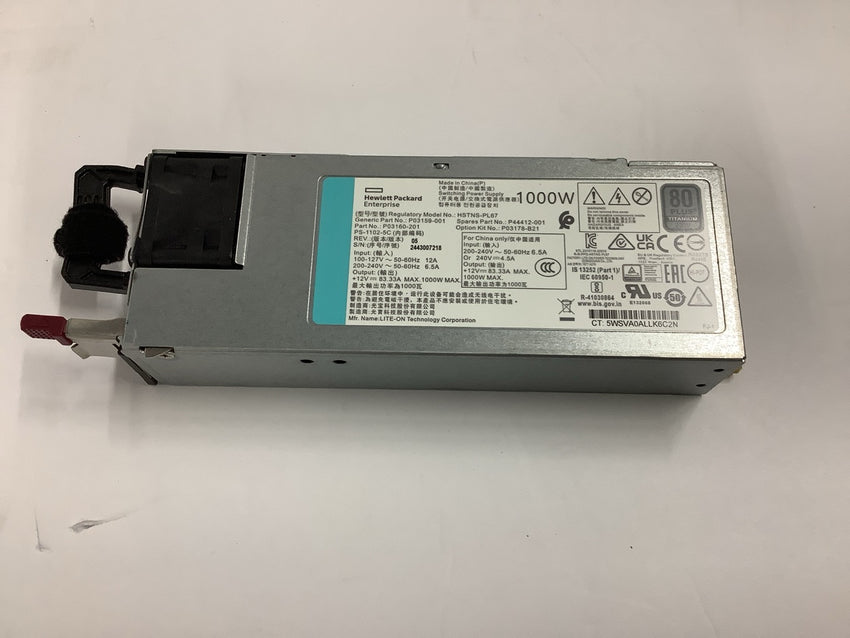 HPE DL360 Gen11 Power Supply 1000W 80Plus Titanium P44412-001 READ P03160-201