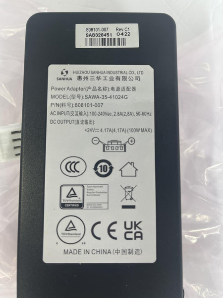 Zebra Power Supply Adapter SAWA-35-41024G ZT210 ZT220 ZT230 Printer 808101-007