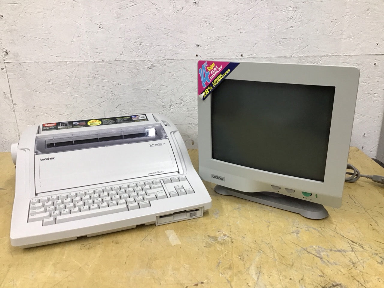 Brother WP-3600D & CT-1400 Monitor Word Processor Typewriter /w Display