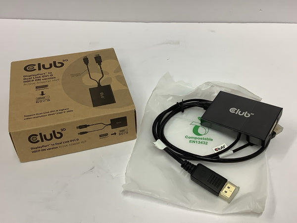 Club 3D DisplayPort to Dual Link DVI-D HDCP ON Active Adapter M/F CAC-1010