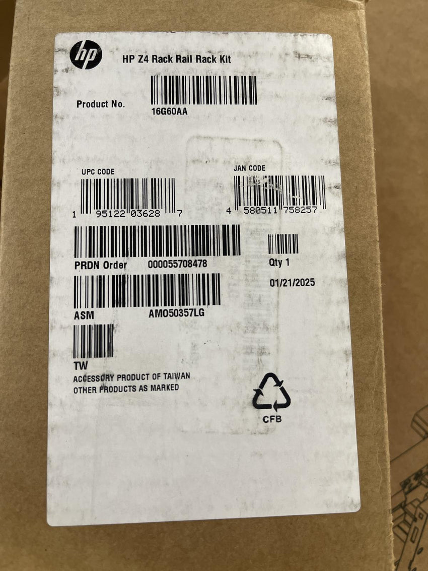 HP ZCentral 4R Rail Rack Kit Workstation Rack Mount  16G60AA