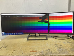 PHILIPS Brilliance 49" Wide Monitor 32:9 5120 X1440 READ CRACKED 499P9H