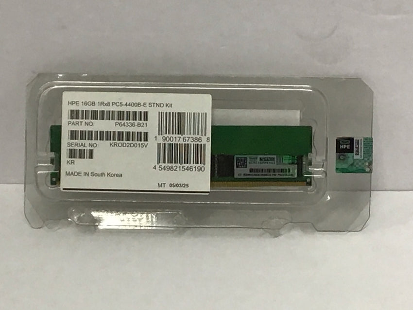 HPE 16GB Memory Module P64338-0A1 DDR5 4800MHz PC5-38400 ECC UDIMM P64336-B21