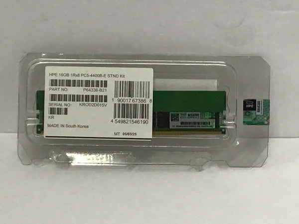 HPE 16GB Memory Module P64338-0A1 DDR5 4800MHz PC5-38400 ECC UDIMM P64336-B21
