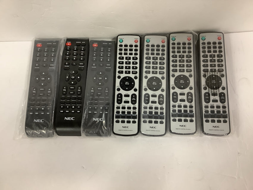 Lot of 7 NEC Remote Controls for NEC TVs NECRemoteLot