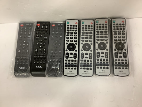 Lot of 7 NEC Remote Controls for NEC TVs NECRemoteLot