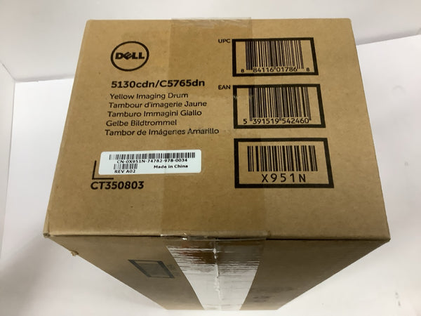 Dell Yellow Imaging Drum Genuine OEM 5130cdn C5765dn Printer X951N