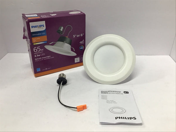 Philips 65W 5" 6" Retrofit Downlight Soft White 8.5W LED Dimmable 5967531U0