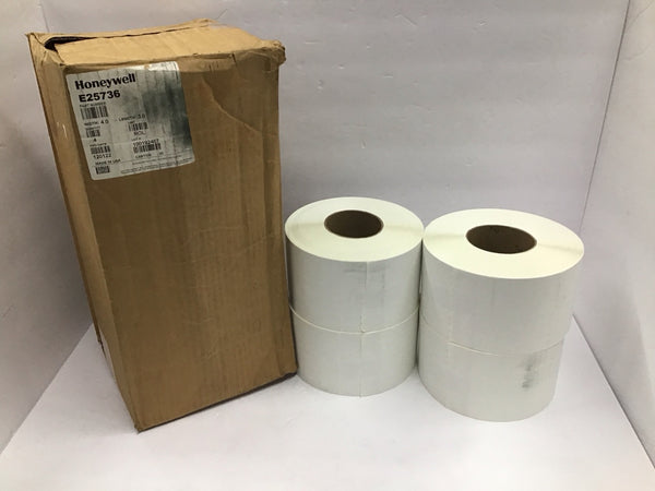 Honeywell Duratherm II 4" 3" Direct Thermal Labels 4 Rolls E25736