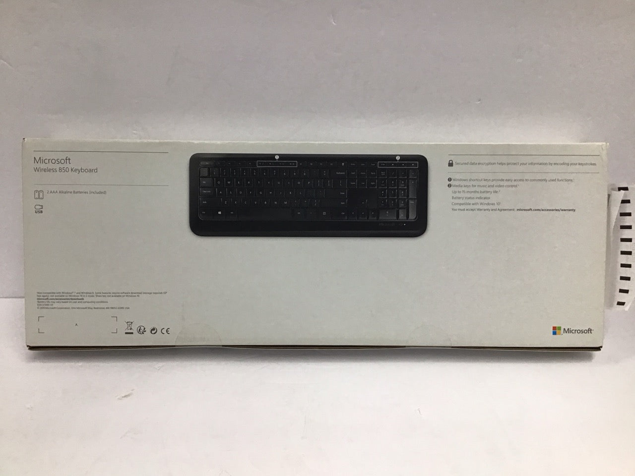 Microsoft Wireless Keyboard 850 /w AES Encryption USB Receiver PZ3-00001