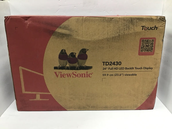 Viewsonic 24" Touchscreen Monitor Cracked Screen 16:9 10-Point Touch TD2430