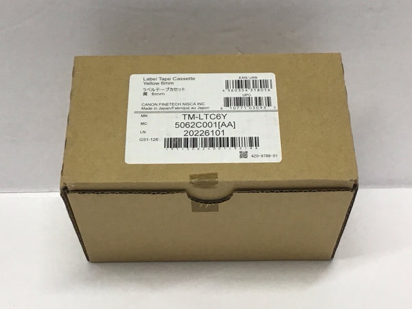 Canon Label Tape Cassette Yellow 6mm X 30m 3 Pack Mk3000 Mk5000 OEM 5062C001