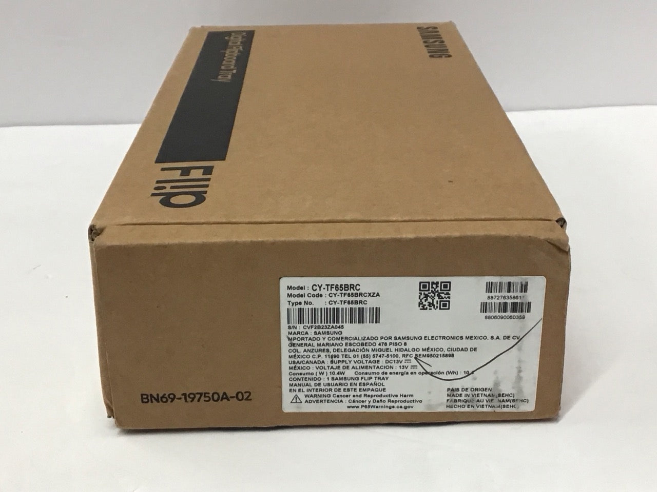 Samsung FLIP 65 Digital Flipboard Tray Light Gray CY-TF65BRC