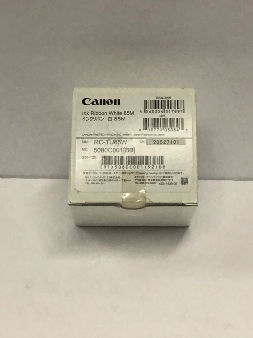 Canon 5 Pack 85 m Ink Ribbon Cassette for MK3000 & MK5000 White 5080C001