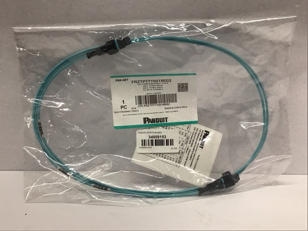 Panduit Om4 12 Fiber Interconnect MPO Female to MPO F 2M Cable FRZTP77Y001M002