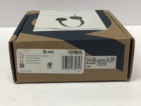 Plantronics Poly EncorePro HW520V Headset Binaural 783P8AA