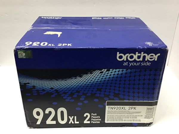 Brother Toner Genuine OEM High Yield Black 2 Pack TN920XL 2PK
