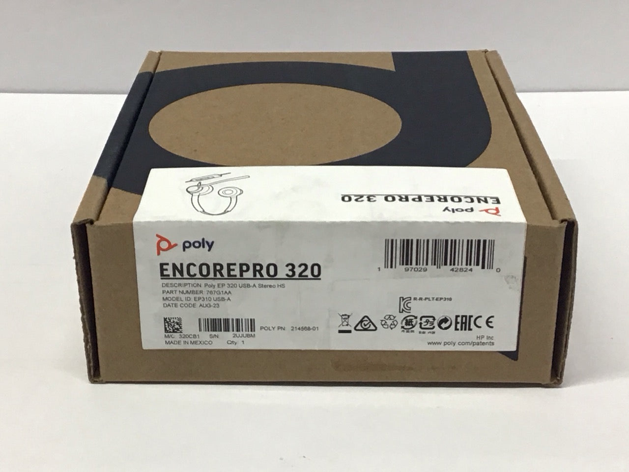 Poly Encore Pro 320 USB A Headset Microsoft Teams 767G1AA