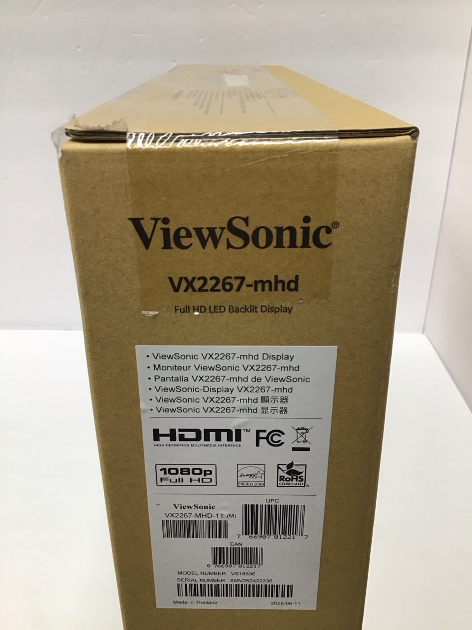 Viewsonic 22" 1080P 75hz 1MS Freesync Monitor VX2267-MHD