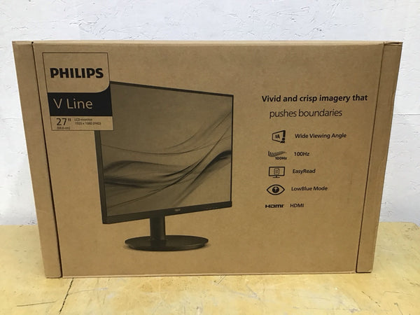 Philips 27" FHD Monitor FHD 1080P LCD LED Monitor 100hz 16:9 Anti-Glare 271V8LBS