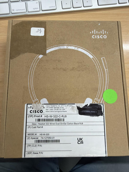 Cisco 322 Wired On Hear Headset Mic RJ9 Connector HS-W-322-C-RJ9