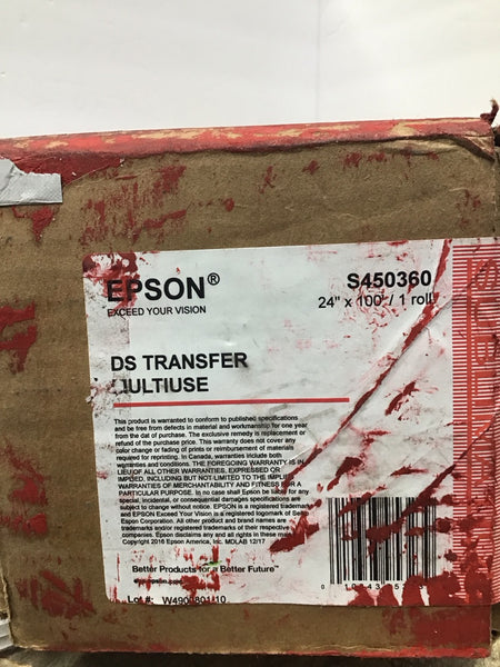 Epson Dye Sublimation Transfer Multi Use Paper  24" x 100' S450360