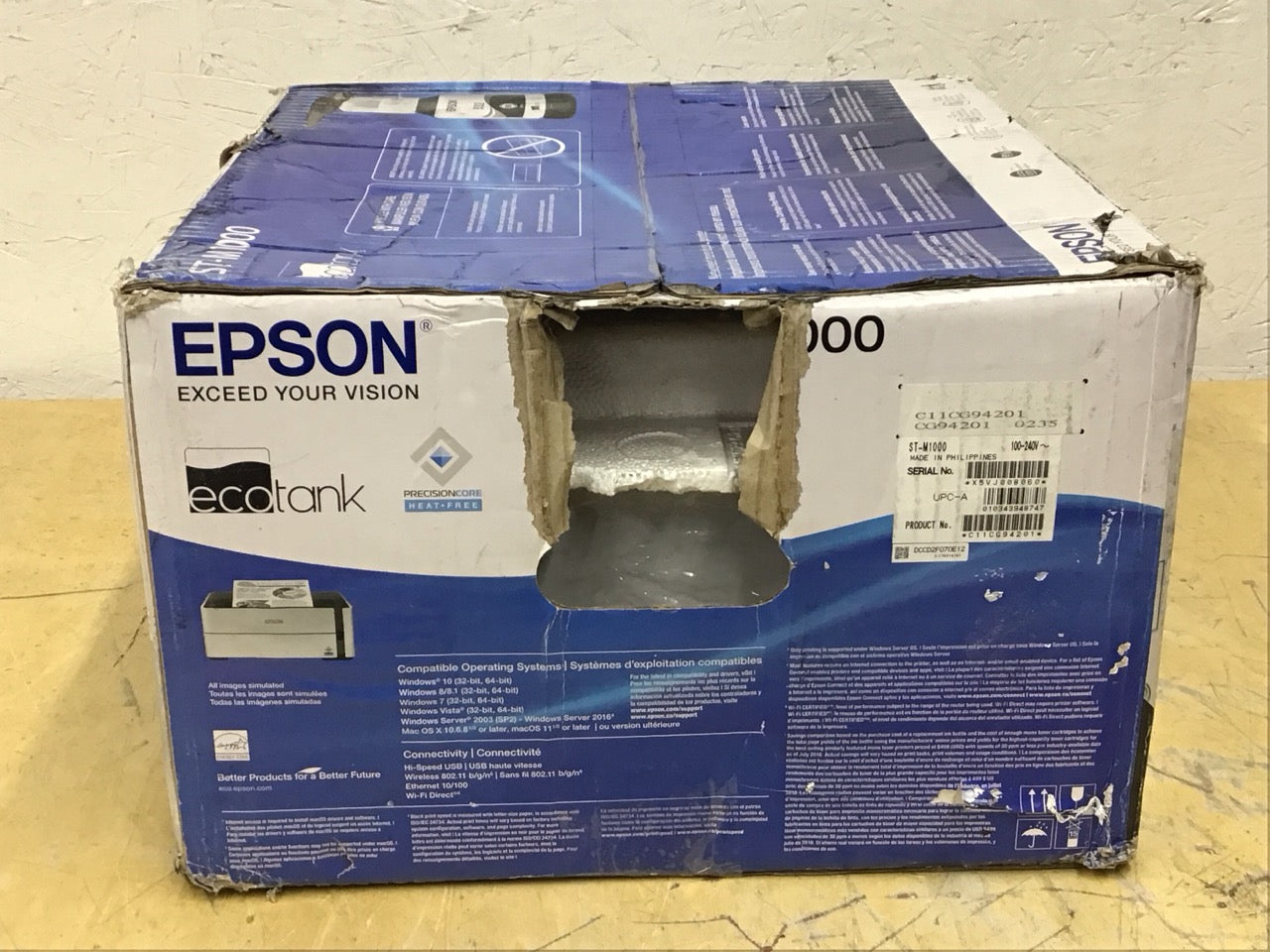 Epson WorkForce ST-M1000 Monochrome Supertank Printer C11CG94201