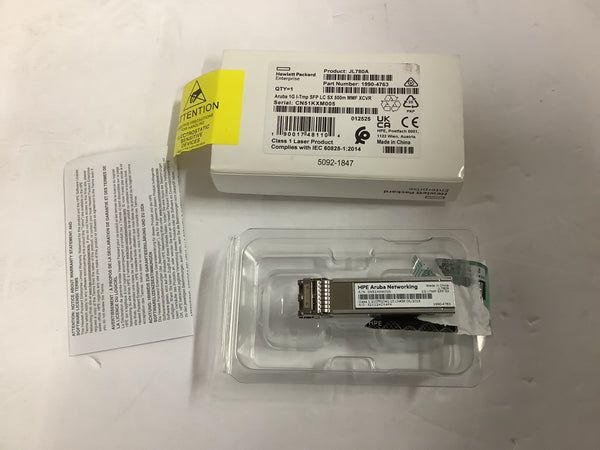 HPE Aruba 1GB Transceiver SFP LC SX 500m MMF XCVR JL780A
