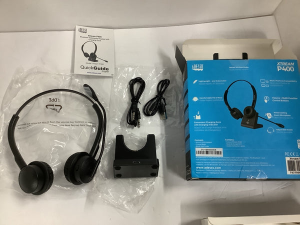 Adesso Xtream P400 Wireless Dual Ear Headset & Mic XTREAM-P400