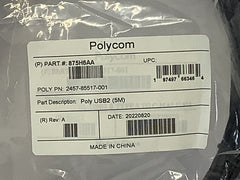 Polycom 875H6AA Poly USB 2.0 5M USB to USB-C Genuine OEM 2457-85517-001