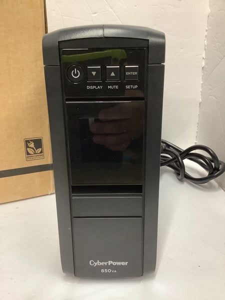 CyberPower UPS Battery Backup 850VA 510W 120V 10 Outlets READ CP850PFCLCD