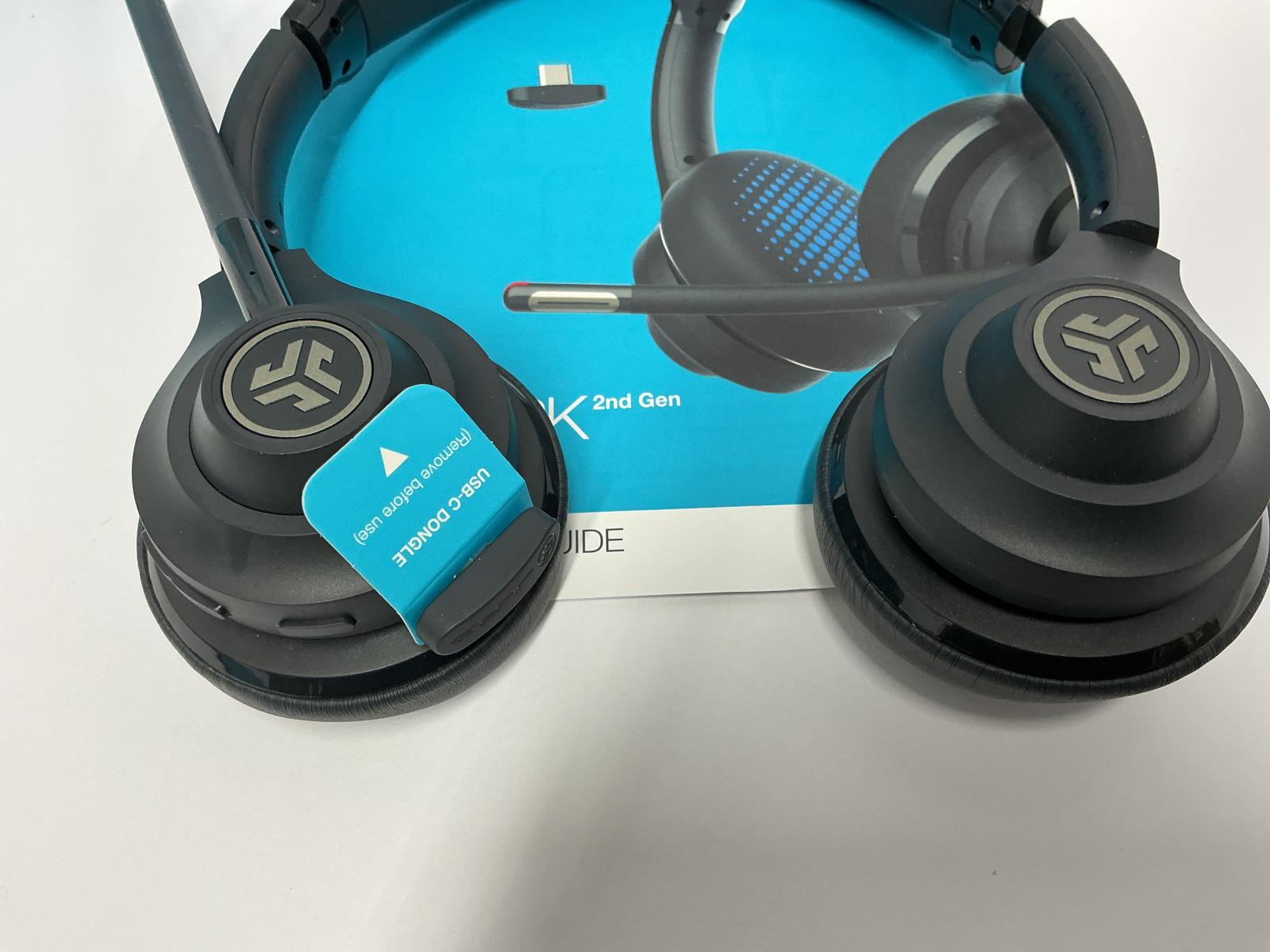 JLab Go Work Wireless Headsets Microphone BT Headset & Multipoint HBGOWORKRBLK4