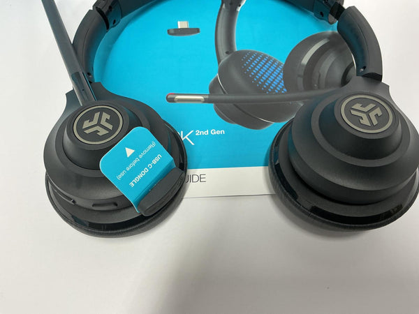 JLab Go Work Wireless Headsets Microphone BT Headset & Multipoint HBGOWORKRBLK4