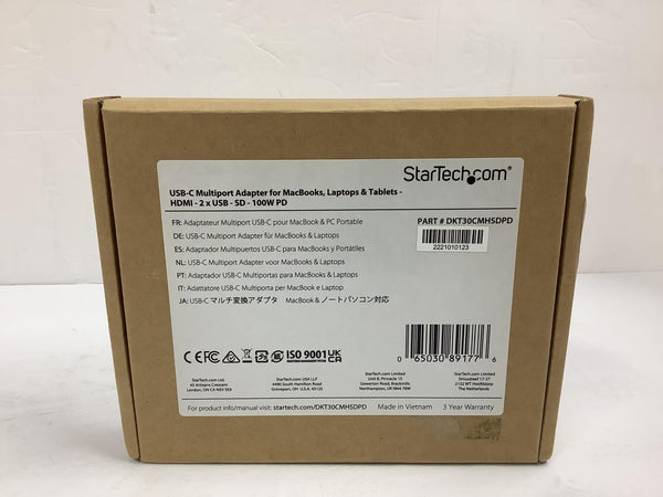 Startech USB C Multiport Adapter for Apple MacBook Pro/Air & PC  DKT30CMHSDPD