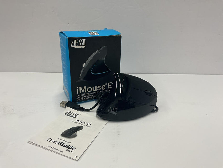 Adesso iMouse E1 Vertical Ergonomic Illuminated Optical USB Mouse IMOUSEE1