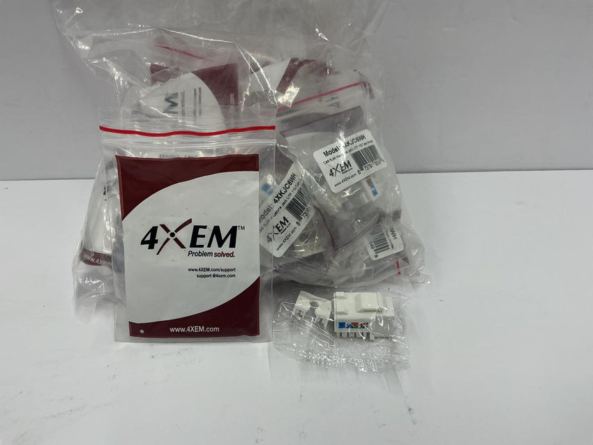 Lot of 19 4XEM Cat6 RJ45 Keystone Jack UTP 110-Type (White) 4XKJC6WH