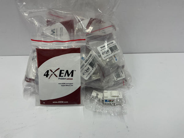 Lot of 19 4XEM Cat6 RJ45 Keystone Jack UTP 110-Type (White) 4XKJC6WH