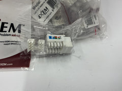 Lot of 19 4XEM Cat6 RJ45 Keystone Jack UTP 110-Type (White) 4XKJC6WH