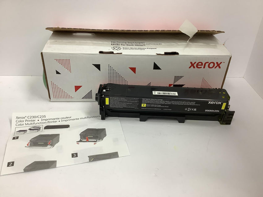 Xerox Genuine C230/C235 Yellow High Capacity Toner Cartridge 2,500Page 006R04394