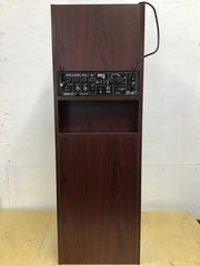 Oklahoma Sound 111PLS-MY Power Plus 46" H Lectern /w 2 Microphones Mahogany