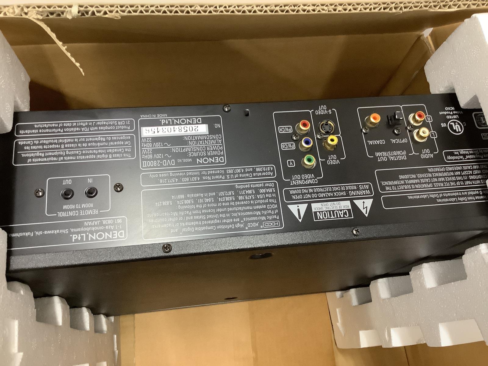 Denon DVD Player READ DVD-2800ii